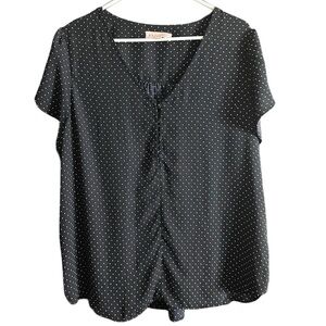 Philosophy Black and White Polka Dot Blouse